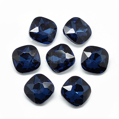 Pointed Back Glass Rhinestone Cabochons RGLA-T032-10x10mm-14-1