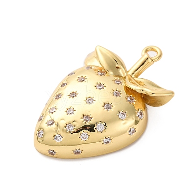 Brass Micro Pave Cubic Zirconia Pendants KK-F895-17C-G-1