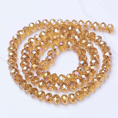 Electroplate Glass Beads Strands EGLA-A034-T3mm-B05-1
