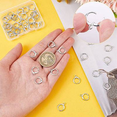 25Pairs Brass Huggie Hoop Earring Findings KK-CN0001-84-1