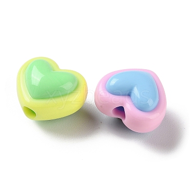 Two Tone Opaque Acrylic Beads SACR-I005-08C-1