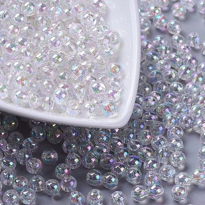 Eco-Friendly Transparent Acrylic Beads X-PL733-2-1