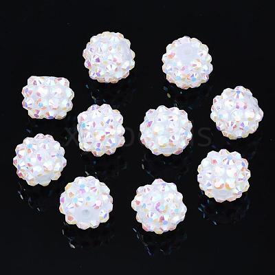 Resin Rhinestone Beads RESI-S253-12mm-GAB1-1
