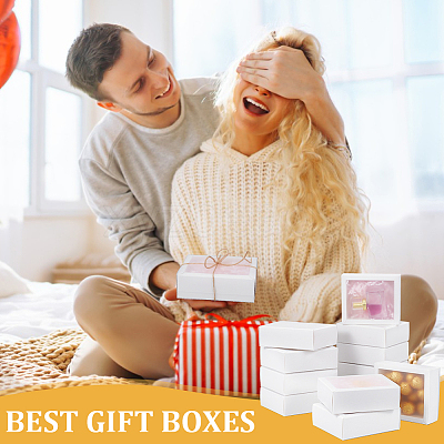 Cardboard Drawer Gift Storage Boxes with Clear Cover CON-WH0092-72B-01-1