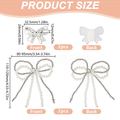 2 Styles Acrylic & Plastic Shoe Buckle Clips FIND-MA0001-10A-1