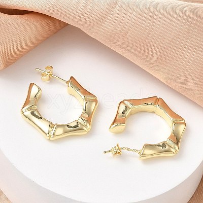 Brass Stud Earrings KK-CBAD851-27G-1
