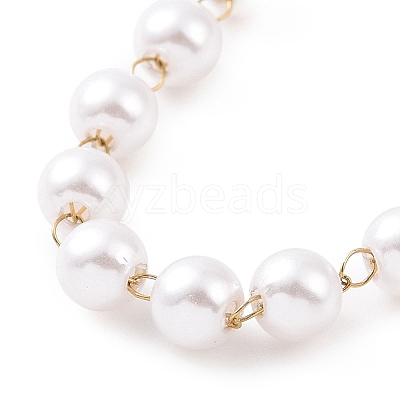 PVD Vacuum Plating 304 Stainless Steel Beaded Necklaces NJEW-E064-01G-1