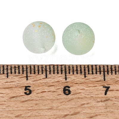 Frosted Transparent Glass Beads GLAA-A045-04-1