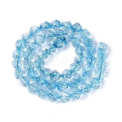 Crackle Transparent Glass Beads Strands GLAA-N068-02A-03-1