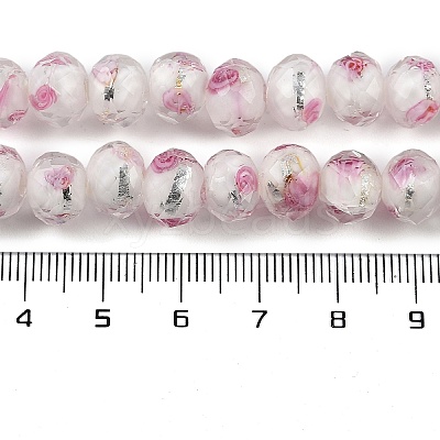 Handmade Gold Sand Lampwork Beads Strands LAMP-R141-10mm-24-1
