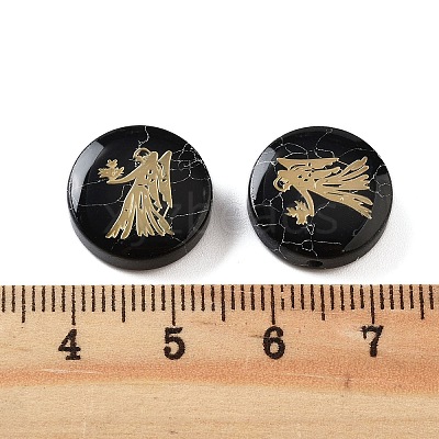 Dyed Black Synthetic Turquoise Beads G-F775-B09-1