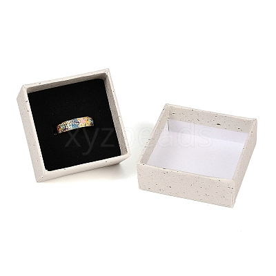 Square Paper Jewelry Storage Boxes with Sponge Inside CON-I013-01A-1