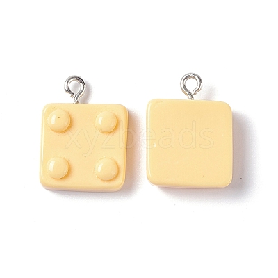 Opaque Resin Pendants RESI-G051-04B-1
