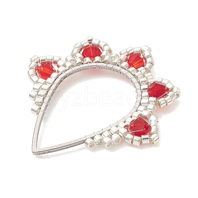 MIYUKI Delica Glass Seed Beaded Pendants PALLOY-MZ01243-1
