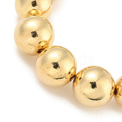 CCB Chunky Bead Ball Iron Chain Necklaces NJEW-K261-04G-1