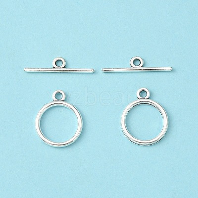 Tibetan Style Toggle Clasps X-TIBEP-A12208-S-LF-1