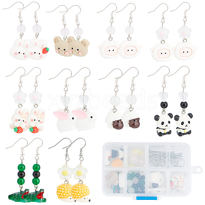 DIY Animal Dangle Earring Making Kit DIY-SC0021-54-1