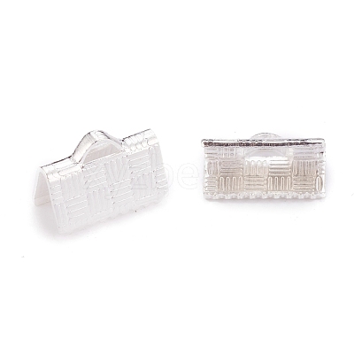304 Stainless Steel Ribbon Crimp Ends STAS-P249-27B-S-1