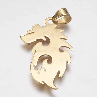 304 Stainless Steel Big Pendants STAS-P225-061G-1