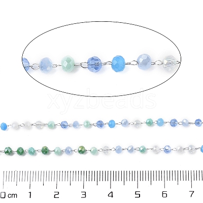 Glass Round Beaded Chains CHS-A015-01P-02-1