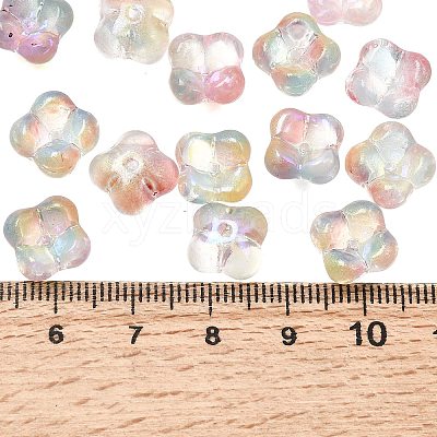 Electroplate Transparent Glass Beads GLAA-A045-03B-1