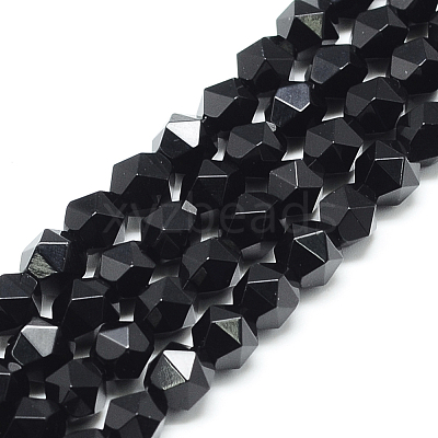 Natural Black Onyx Beads Strands G-S149-02-10mm-1