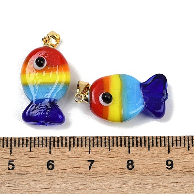 Handmade Lampwork Pendants X1-LAMP-A007-01G-05-1