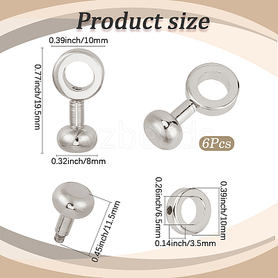 6Pcs Brass Zipper Insert Buckles KK-CY0001-04P-1