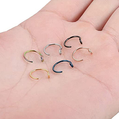 316 Surgical Stainless Steel Clip on Nose Rings WGA7223-09-1