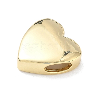 Heart Brass Slide Charms X-KK-P349-18B-G-1