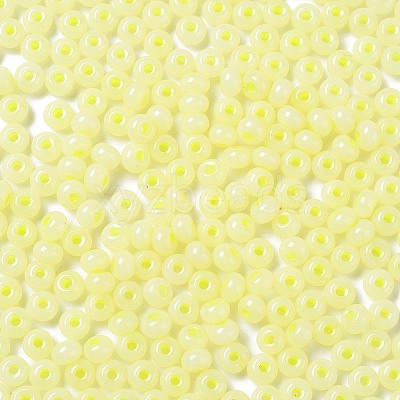 Imitation Jade 3/0 Glass Seed Beads SEED-Z001-A-A07-1
