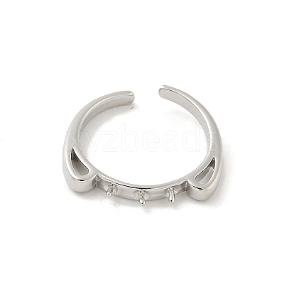 Brass Cup Peg Open Cuff Ring Settings KK-G518-06P-01-1