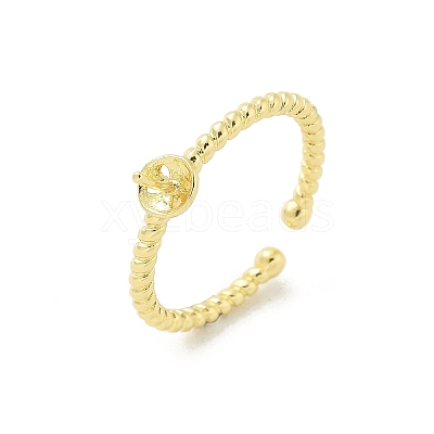 Brass Cup Peg Open Cuff Ring Settings LS-KK-G518-02G-02-1