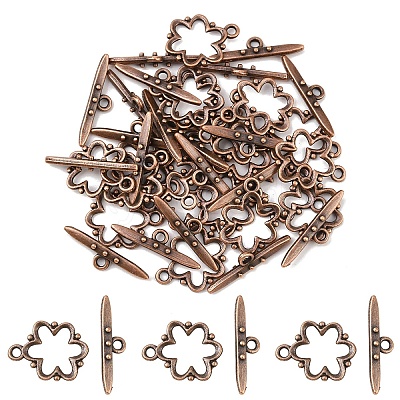 20Pcs Alloy Toggle Clasps TIBE-YW0001-98R-1