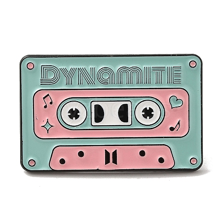 Word Dynamite Radio Alloy Enamel Pin Brooch JEWB-B014-04C-1