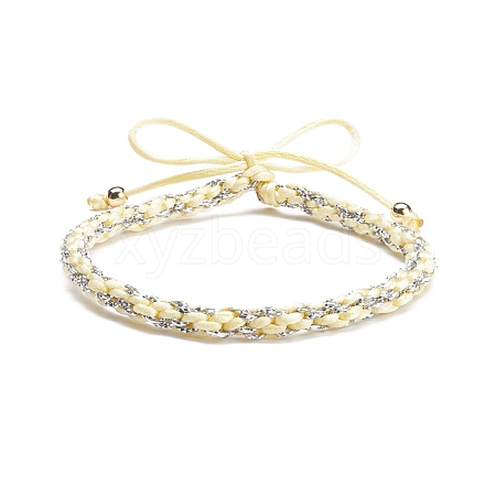 Nylon and Polyester Braided Cord Bracelet BJEW-JB07676-1