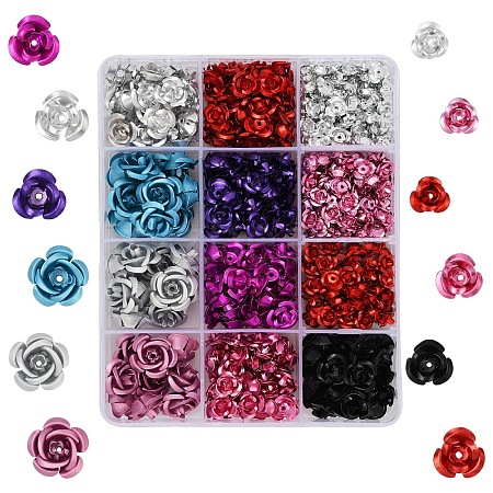 540Pcs Aluminum Beads FALUM-YW0001-01-1