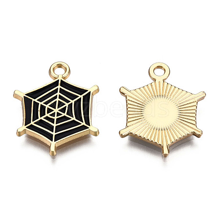 Light Gold Plated Alloy Pendants ENAM-T009-14A-1