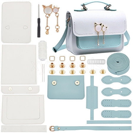 DIY Imitation Leather Sew on Women's Crossbody Handbag Making Kit DIY-WH0320-17-1