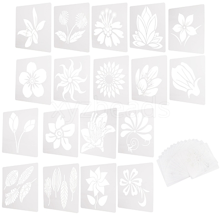 2 Sets 2 Styles Plastic Drawing Stencil DIY-SZ0002-24-1