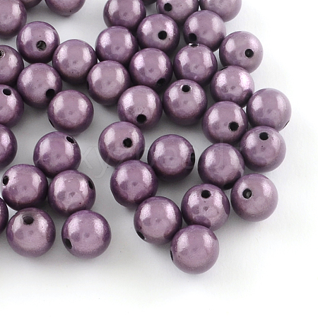 Spray Painted Acrylic Beads MACR-Q154-10mm-008-1