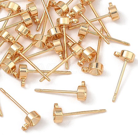 SHEGRACE Brass Stud Earring Findings XGRQ58470-769G-1