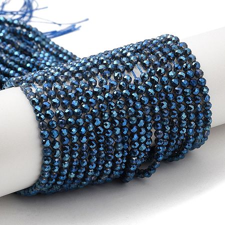 Electroplate Transparent Glass Beads Strands LS-GLAA-H021-01B-FR05-1