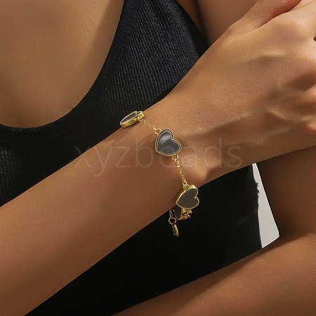 Valentine's Day Zinc Alloy Acrylic Link Bracelets FS-WG7C947-08-1