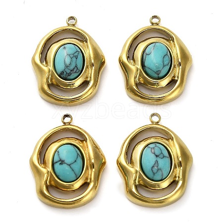 Dyed Synthetic Turquoise Pendants STAS-H438-10G-03-1