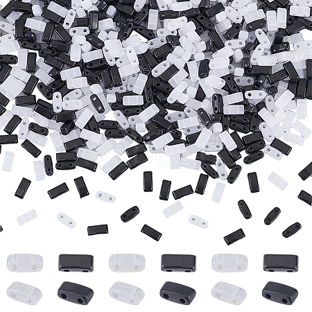 600Pcs 2 Colors Opaque Acrylic Slide Charms OACR-SC0001-40-1