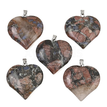 Natural Glaucophane Pendants GG-K002-04I-1