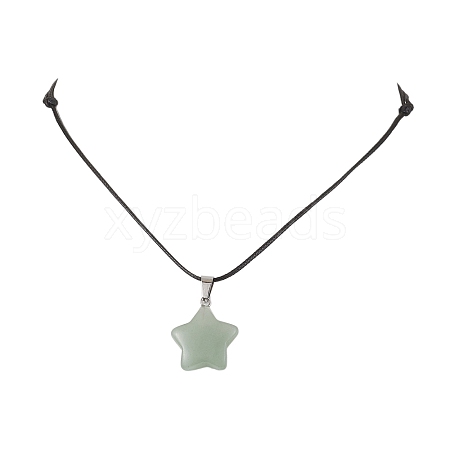 Natural Green Aventurine  Pendant Necklaces NJEW-JN04931-1