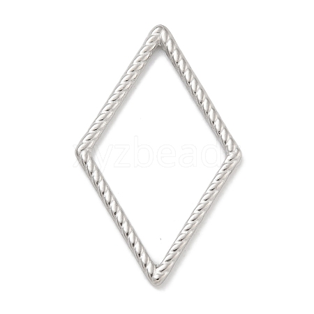 304 Stainless Steel Textured Rhombus Linking Rings STAS-D197-27P-1