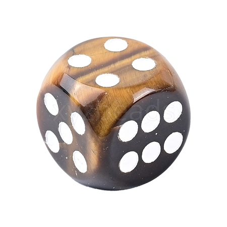 Natural Tiger Eye Carved Cube Dice PW-WGD9A2F-09-1